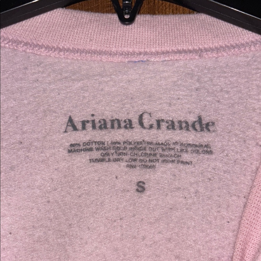 Ariana Grande Pink Cropped Sweatshirt - Picture 2 of 3